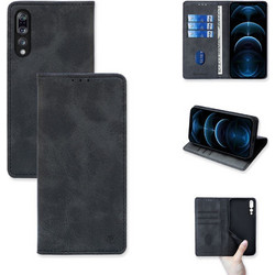 Sonique Vintage Magnet Wallet Book Black (Huawei P20 Pro)