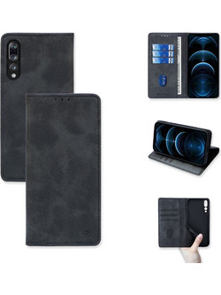 Sonique Vintage Magnet Wallet Book Black (Huawei P20 Pro)