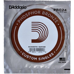 D'Addario PB024 Χορδή Ακουστικής Κιθάρας Phosphor Bronze 24"