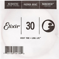 Elixir Strings PB030 Nanoweb Χορδή Ακουστικής Κιθάρας Phosphor Bronze 30"