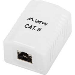 Lanberg Surface mount box 1x RJ45 Cat6 white