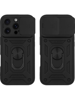Sonique Ring Armor CamPro Θήκη iPhone 16 Pro Black