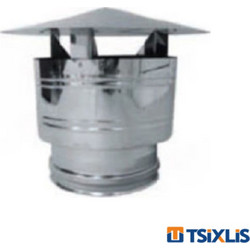 Καπέλο Αντιανεμικό Σόμπας INOX Φ130