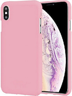 Back Cover Θήκη Λεπτής Σιλικόνης Matte για iPhone Xs Max Ροζ