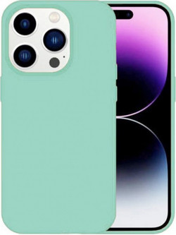 Θήκη Rubber Ενισχυμένης Σιλικόνης για iPhone 15 Pro Τιρκουάζ