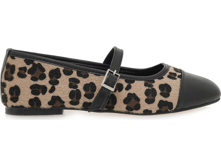 MOI ATHENS MARY JANE T128B2571019 - ΜΑΥΡΟ ΛΕΟΠΑΡ MO25-1007-BLACK / LEOPARD