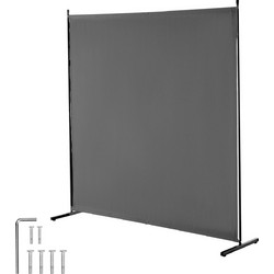 VEVOR 6FT Διαιρέτης Δωματίου Μονό Πάνελ Υφασμάτινη Οθόνη Δωματίου για Υπνοδωμάτιο Γραφείου Γκρι