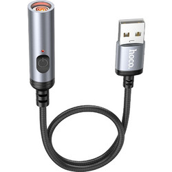 Αναπτήρας Hoco UA30, USB-A, 30cm, Γκρι Retail