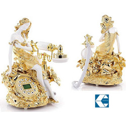Ενσύρματο Τηλέφωνο Ρετρό Gold Antique Woman Galifas 8583586 - Galifas