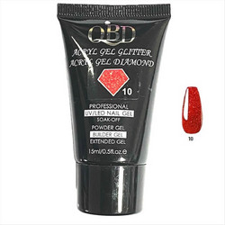 QBD 10 Diamond Glitter Acrygel 15ml