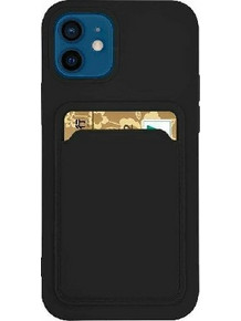 Forcell Θήκη Σιλικόνης Με Θήκη Για κάρτες iPhone 13 Pro - Μαύρο