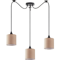 Home Lighting SE21-BL-B Κρεμαστό Φωτιστικό Οροφής Τρίφωτο E27 Καφέ 10-BL3-SH3 77-9017