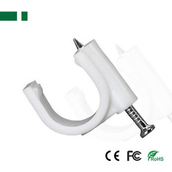 271-380 ANGA PS-CR7-100 ρόκα (Nail Cable Clamp Clip) μέγεθος :7mm, κυκλικό σχήμα, 100 τεμάχια/ συσκευασία ANGA