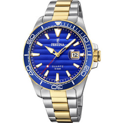 Festina Prestige Ανδρικό Ρολόι με Χρυσό Μεταλλικό Μπρασελέ F20362/4