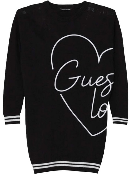 Guess Παιδικό Φόρεμα Μάλλινο Μαύρο J4YK08Z3FV0J-BLK
