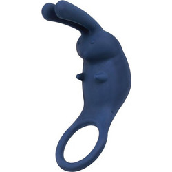 Chisa Novelties Bunny Cock Ring Ελαστικό Δαχτυλίδι Πέους Σιλικόνης με Δόνηση Μπλε