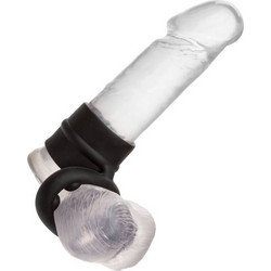 CalExotics Alpha Dual Magnum Ring Ελαστικό Δαχτυλίδι Πέους & Όρχεων Σιλικόνης Μαύρο