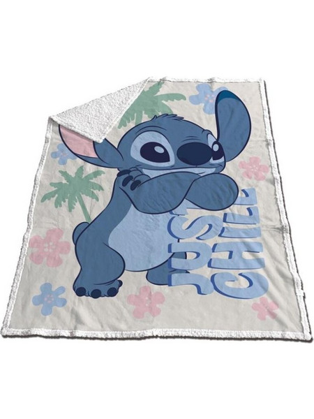 LILO & STITCH - Sherpa Blanket 130x170cm - Stitch Just Chill