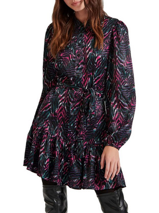 Funky Buddha Mini Βραδινό Φόρεμα Σεμιζιέ Μαύρο FBL010-125-13