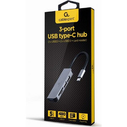 Gembird GM-CRU3P2-01 USB Hub 3.0 USB-C με 5 Θύρες USB-A