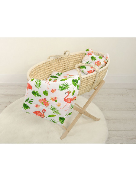 Duvet with pillow Teddy - 2pcs set - coral flamingos