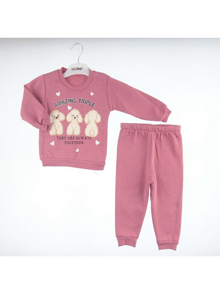 ΠΑΙΔΙΚΟ ΣΕΤ ΦΟΡΜΑΣ ΚΟΡΙΤΣΙ CUTE DOGS DRIED ROSE 006.EYMUS.3153-ROSE