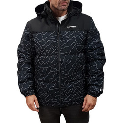 Emerson Hooded Puffer Jacket Ανδρικό Μπουφάν Χειμωνιάτικο Puffer Μαύρο Λευκό 242.EM10.79