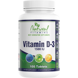 Natural Vitamins D-3 1500iu 100 Ταμπλέτες