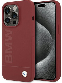 BMW Silicone Big Logo MagSafe case for iPhone 15 Pro - red