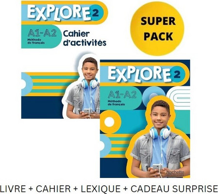 EXPLORE 2 SUPER PACK (LIVRE + CAHIER + LEXIQUE + CADEAU SURPRISE)
