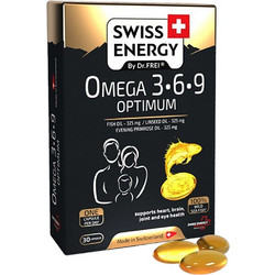 Swiss Energy Omega-3-6-9 Optimum Ιχυθέλαιο Έλαιο Νυχτολούλουδου & Έλαιο Λιναρόσπορου 30 Μαλακές Κάψουλες