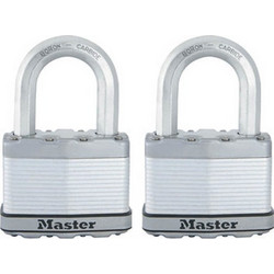 MASTER LOCK ΣΕΤ 2 ΤΕΜΑΧΙΑ ΛΟΥΚΕΤΟ EXCELL ΥΨΙΣ ΑΣΦΑΛΕΙΑΣ 50 mm ΛΑΙΜΟΣ 25mm
