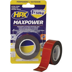 HPX MAXPOWER OUTDOOR ΔΙΠΛΗΣ ΟΨΗΣ ΜΑΥΡΗ 25 mmx 1,5 m 250020122