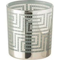 Γυάλινο Bαζάκι Για Pεσό Labyrinth Aσημί Mπλε (8 cm)