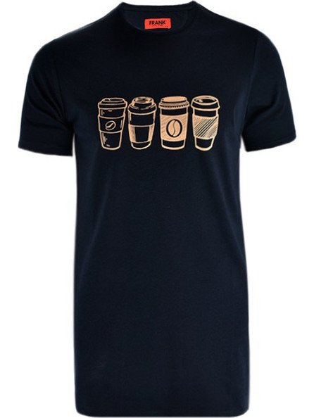 Μπλούζα John Frank JFTEF33 Coffee John Frank Μπλε