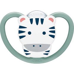 Nuk Space Animals Ανατομική Ορθοδοντική Πιπίλα Σιλικόνης 18-36m Ζέβρα