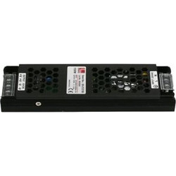 Τροφοδοτικό μίνι για ταινίες led 12VDC 150W σε μαύρο χρώμα από αλουμίνιο και προστασία από υπερφόρτωση - 30-212150