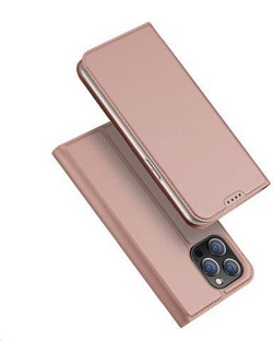 Dux Ducis Skin Pro Θήκη Book Δερματίνης για Apple iPhone 16 Pro Ροζ Χρυσό