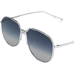 Bolon BL7155 C90 Γυναικεία Γυαλιά Ηλίου Aviator Μεταλλικά Διαφανή με Μαύρο Polarized Φακό