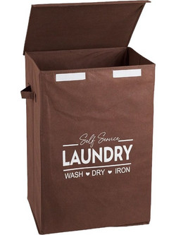 Sidirela Καλάθι Απλύτων Υφασμάτινο Καφέ LAUNDRY 72lt E-4336 E-4336BR