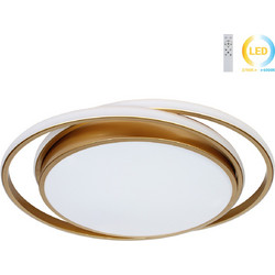 Φωτιστικό οροφής LED 63W 52Χ49Χ6 εκ. χρυσό με controller - GLOBOBOX 602180