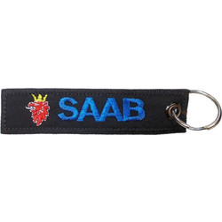 Υφασματινο μπρελοκ SAAB με κεντημα FLAT
