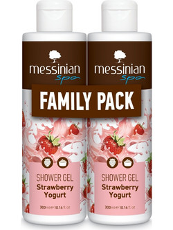 Messinian Spa Strawberry Yogurt Αφρόλουτρο σε Gel 2x300ml