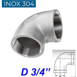 INOX 304 Γωνία 90ο θηλυκή 3/4"