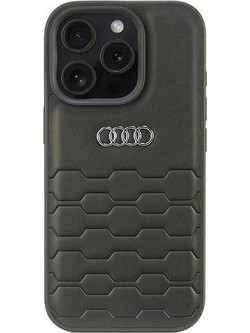 Audi Synthetic Leather iPhone 16 Pro 6.3" black/black hardcase AU-TPUPCIP16P-GT/D2-BK