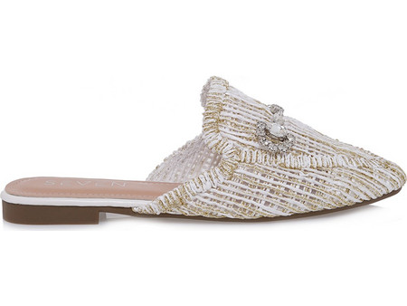 SEVEN MULES U47001411480 - ΛΕΥΚΟ ΑΣΗΜΙ U47001411480-WHITE/SILVER RAFFIA
