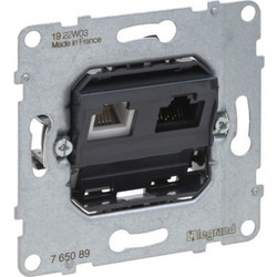 Μηχανισμός RJ11 + RJ45 Utp Cat6 SEANO 765089 Legrand 765089