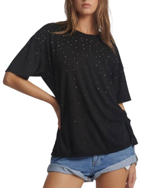 ONE TEASPOON STUDDED NIGHT SKY LINE T-SHIRT ΜΠΛΟΥΖΑ 26964-BLACK