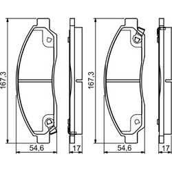 Bosch Σετ τακάκια, Δισκόφρενα - 0 986 495 159