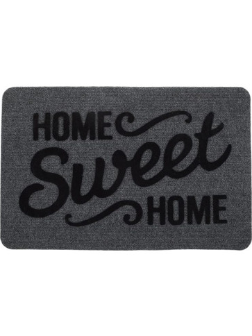 Πατάκι - Χαλάκι Εξώπορτας Γκρι Home Sweet Home 60x40cm
